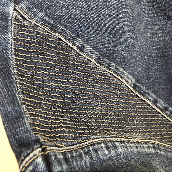 Hudson Mens 33 Ethan Biker Skinny Jeans Moto Medium Wash NWT - Picture 4 of 12